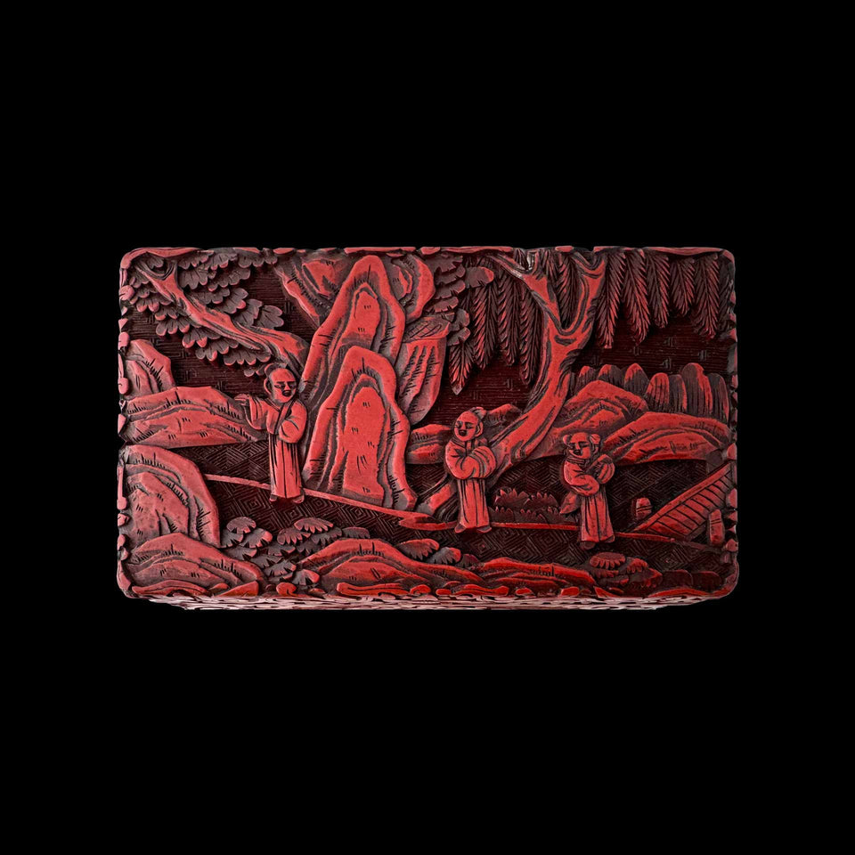 Boîte en Cinabre Rouge (Chine) - XIXe siècle