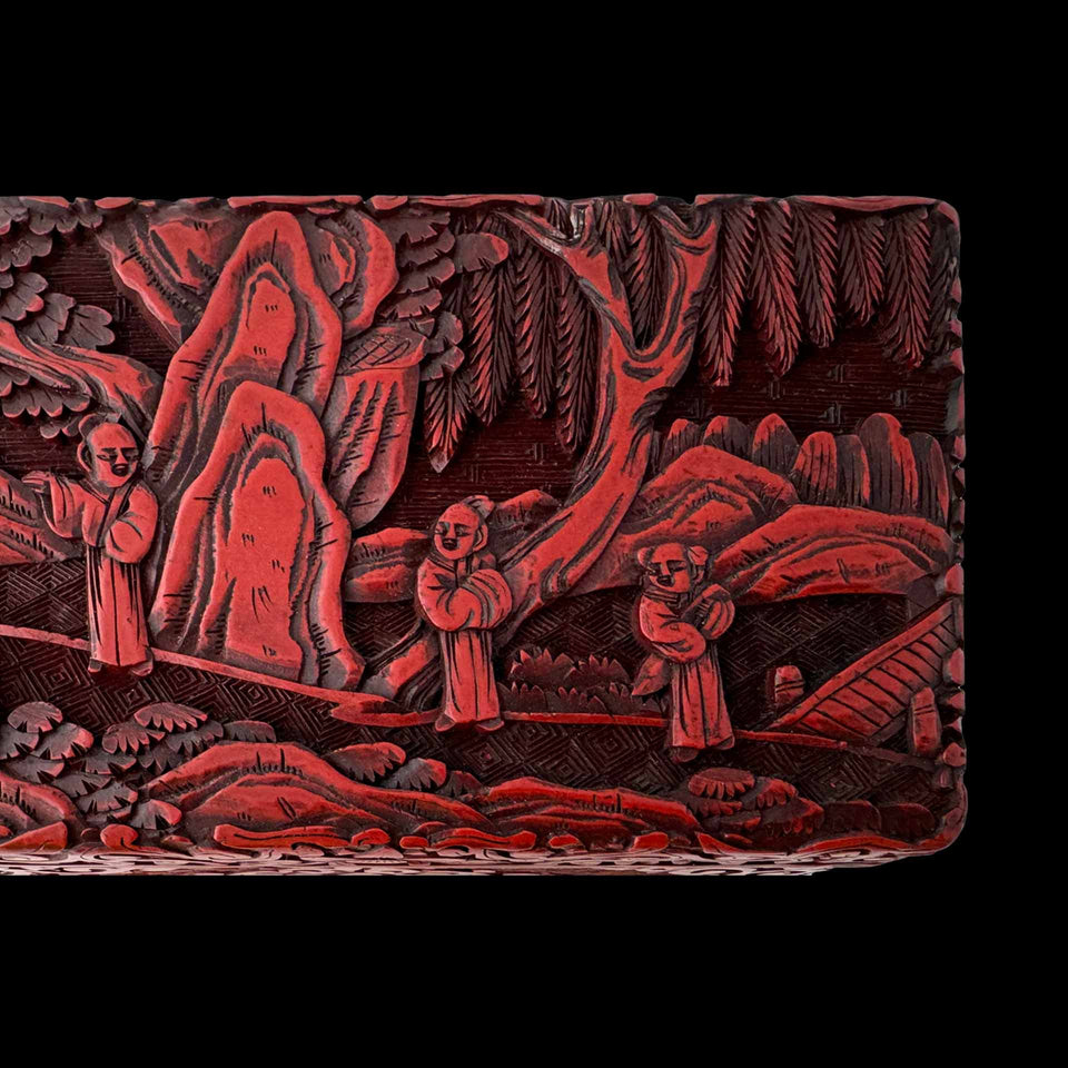 Boîte en Cinabre Rouge (Chine) - XIXe siècle