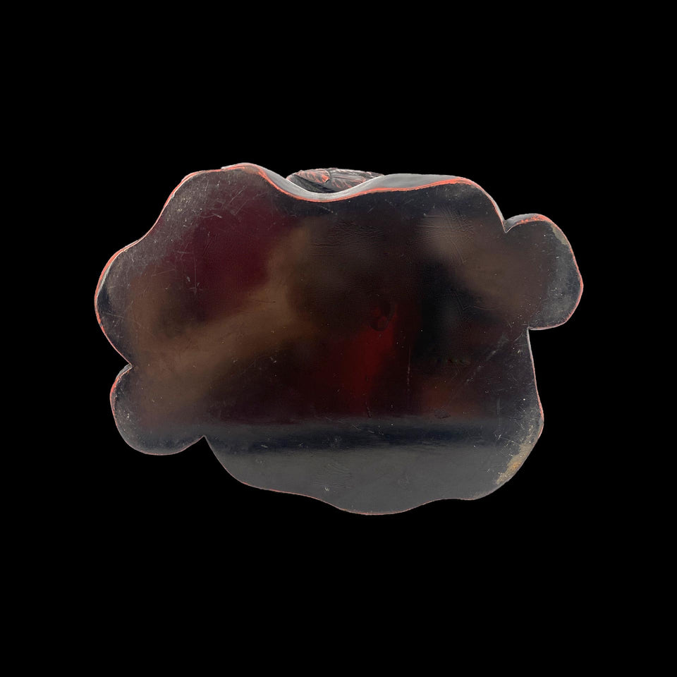 Coq en Bois Laqué (Japon) - Années 1900