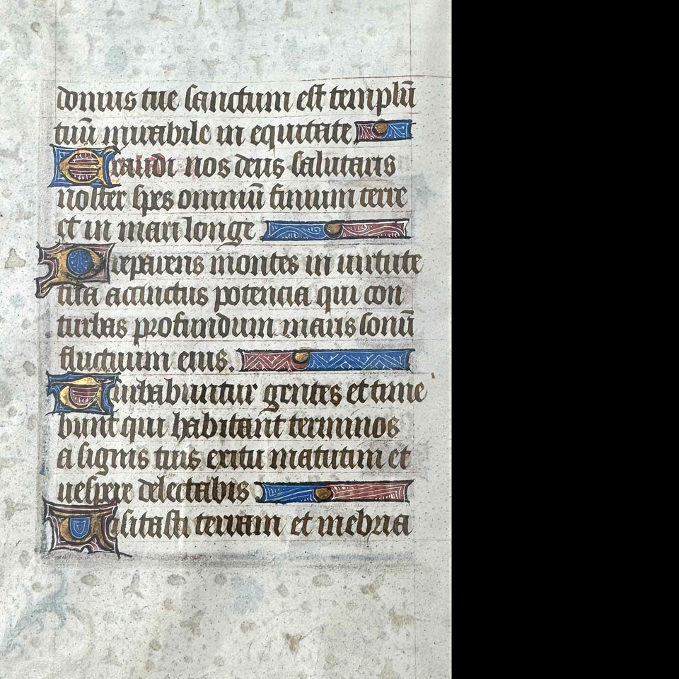 Page de Livre d'Heures Recto-Verso (France) - Fin XVe/Début XVIe siècle