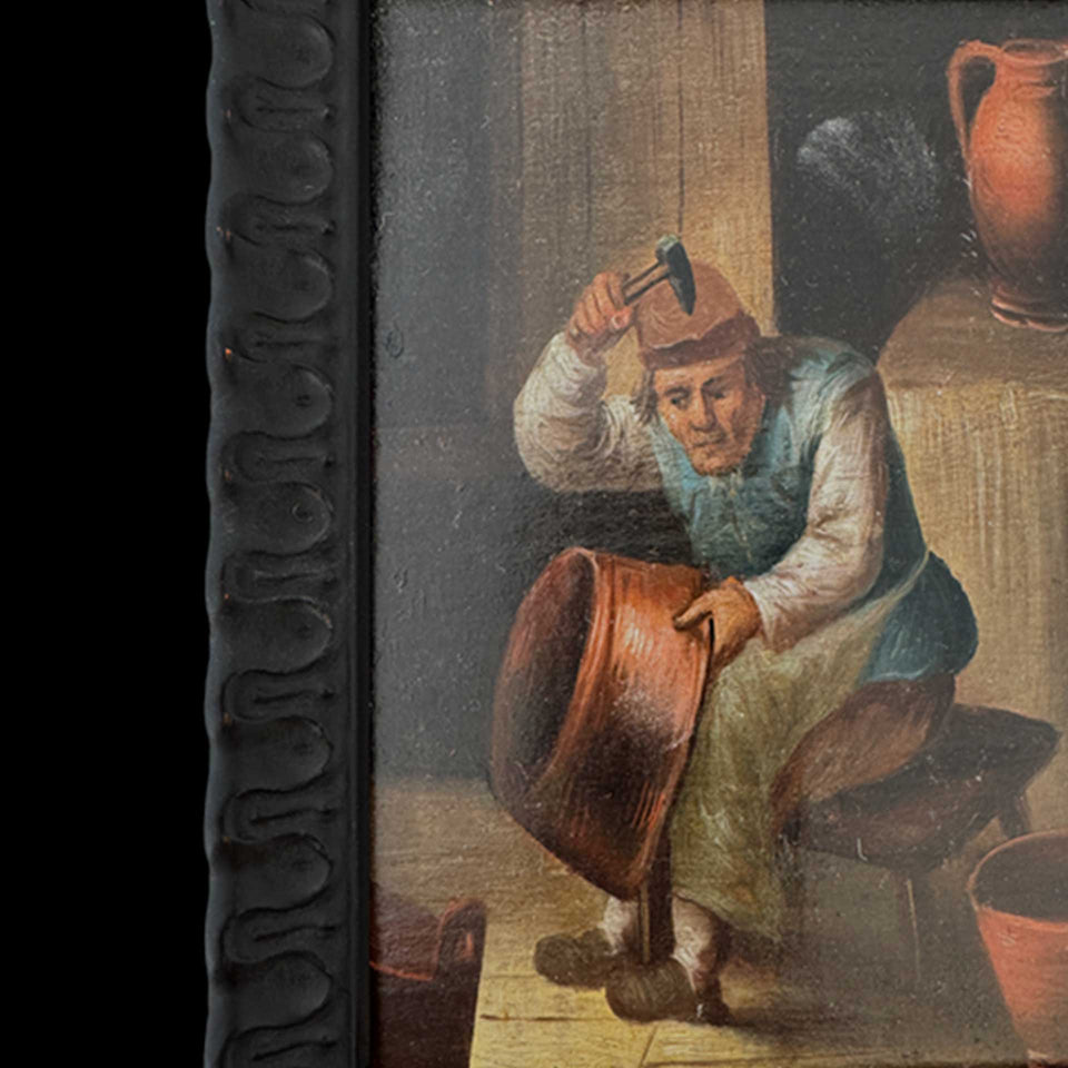 Petits Tableaux Flamands sur Panneaux de Bois (Flandre) - XVIIe Siècle