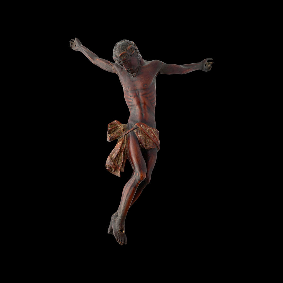 Christ en Bois Sculpté (France) - Fin du XVIe/Début du XVIIe siècle