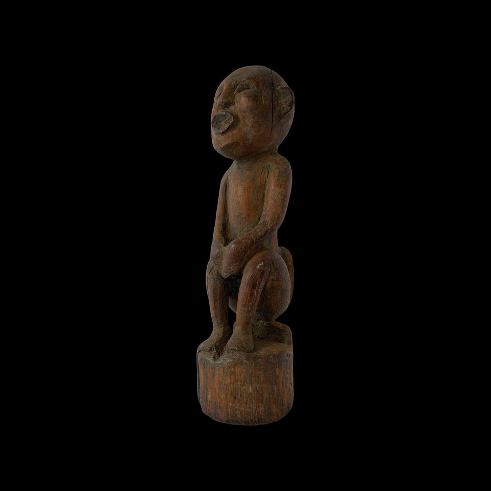 Fétiche Rituel « Singe » en Bois Sculpté (Birmanie) - Début du XXe siècle