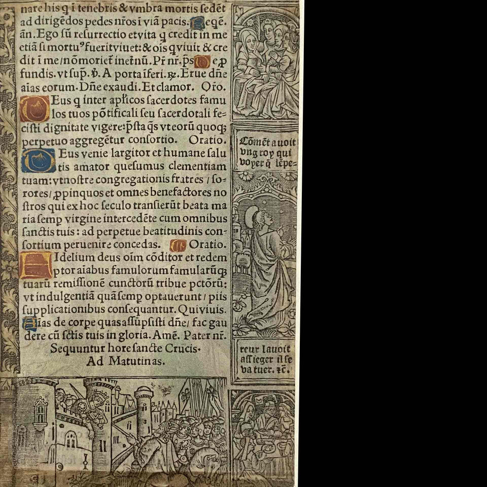 Folio sur Vélin "Crucifixion" (France) - Début du XVIe Siècle