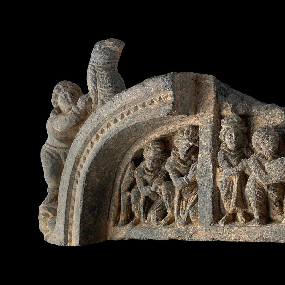 Frise Gandhara en Schiste Gris (Gréco-Bouddhique) - Ier/Ve siècle