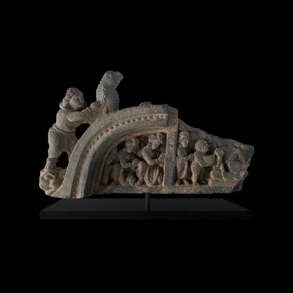 Frise Gandhara en Schiste Gris (Gréco-Bouddhique) - Ier/Ve siècle