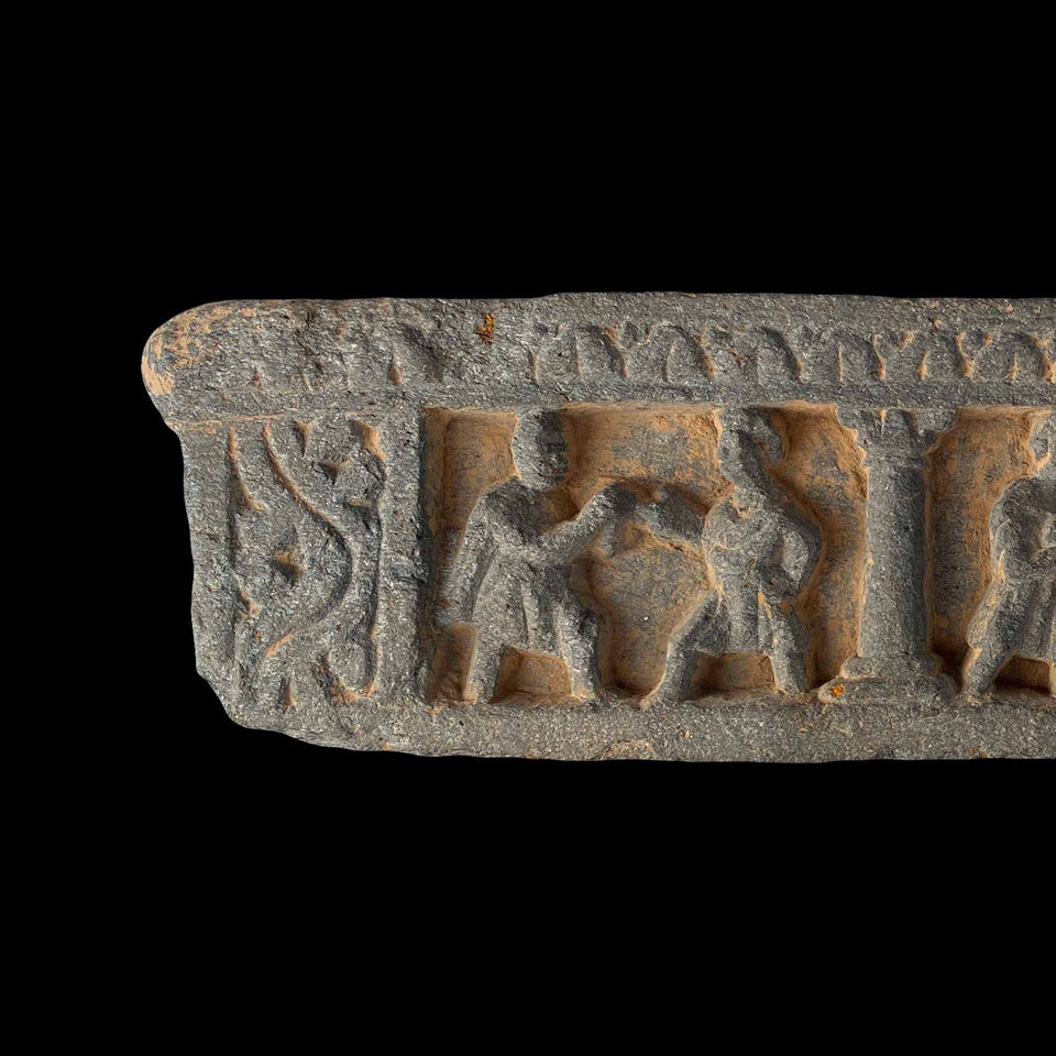 Grande Frise Gandhara en Schiste Gris (Gréco-Bouddhique) - Ier/Ve siècle