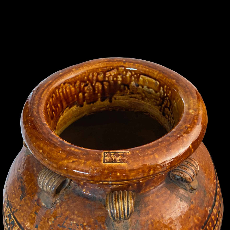 Jarre Jaraï en Céramique Caramel (Vietnam) - Fin du XIXe/Début du XXe siècle