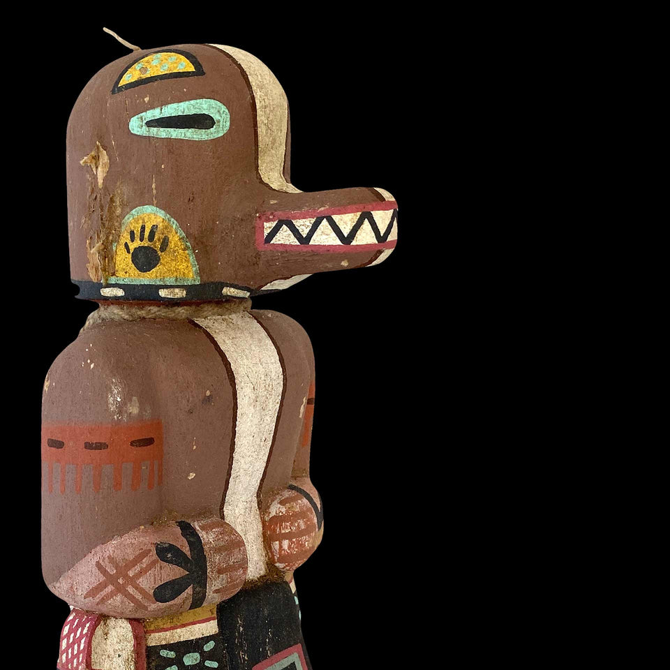 Kachina Hopi Femme Oiseau en Bois de Peuplier (Arizona - USA) - Années 1940/1950