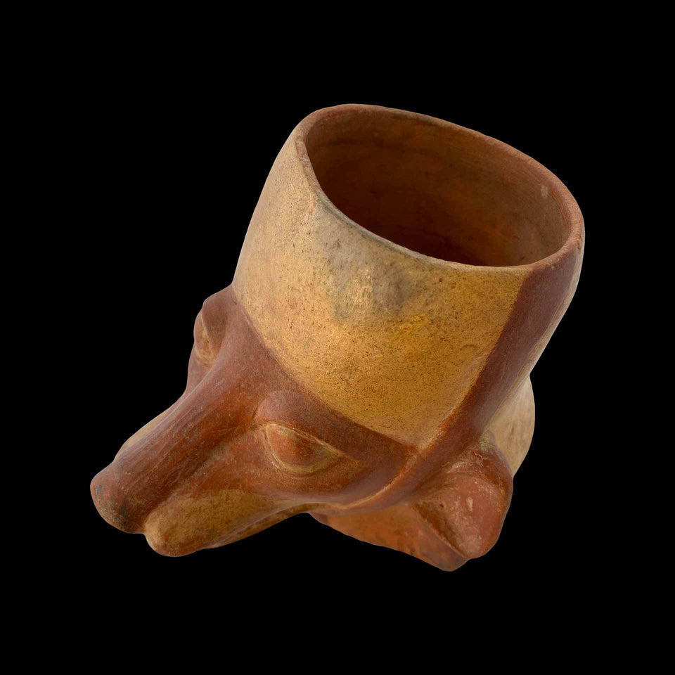 Kéro à Tête de Renard de Culture Moché (Mochica) en Céramique (Pérou) - IIIe/Ve siècle