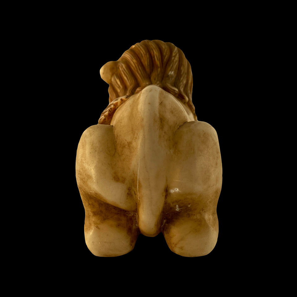 Lion en Albâtre Scuplté (Espagne) - XVIIIe siècle