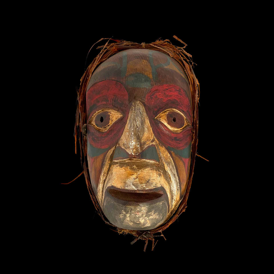 Masque de Colombie Britannique en Bois Sculpté (Canada) - Années 1960/1970
