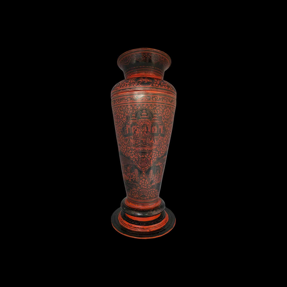 Paire de Vases en Laque (Birmanie) - Fin du XIXe/Début du XXe siècle