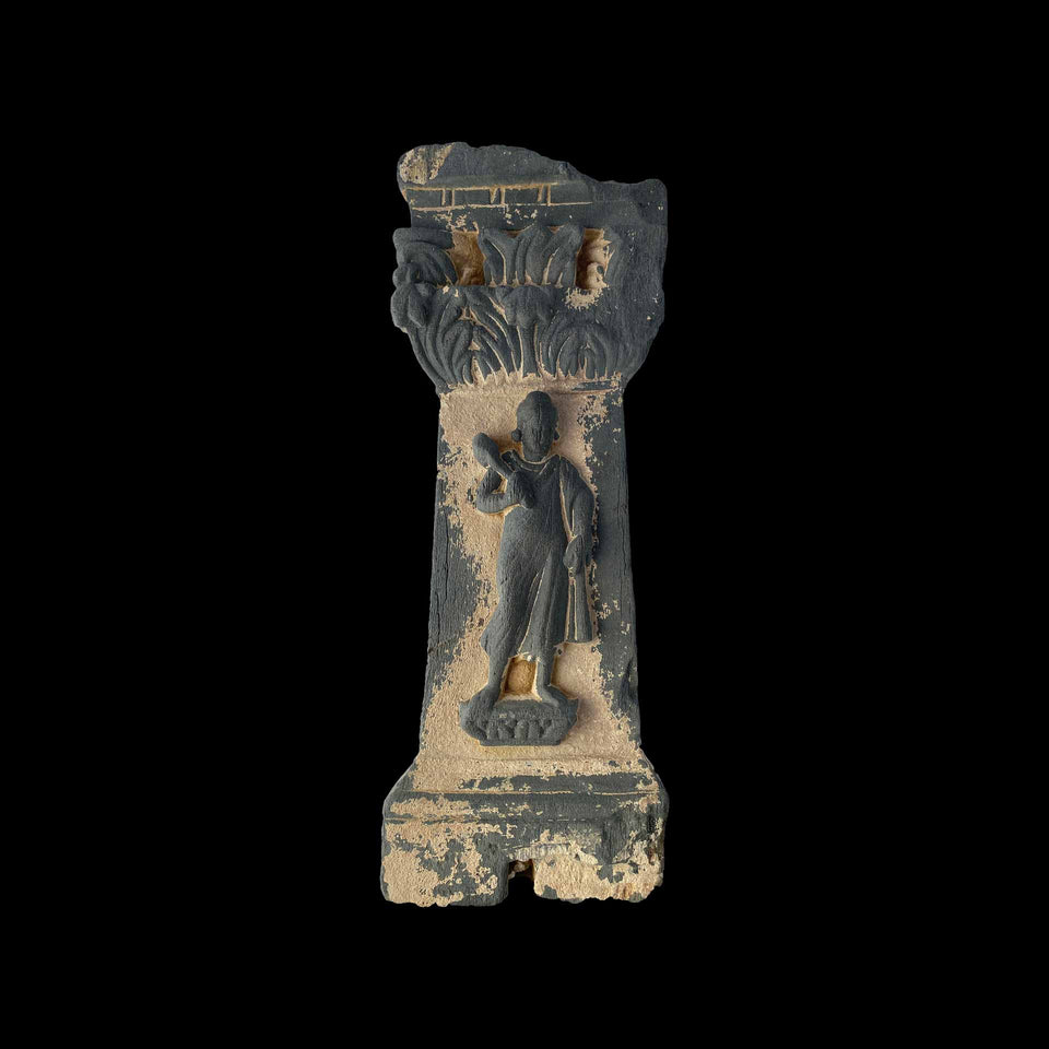 Personnage debout Gandhara en Schiste Gris (Gréco-Bouddhique) - Ier/Ve siècle