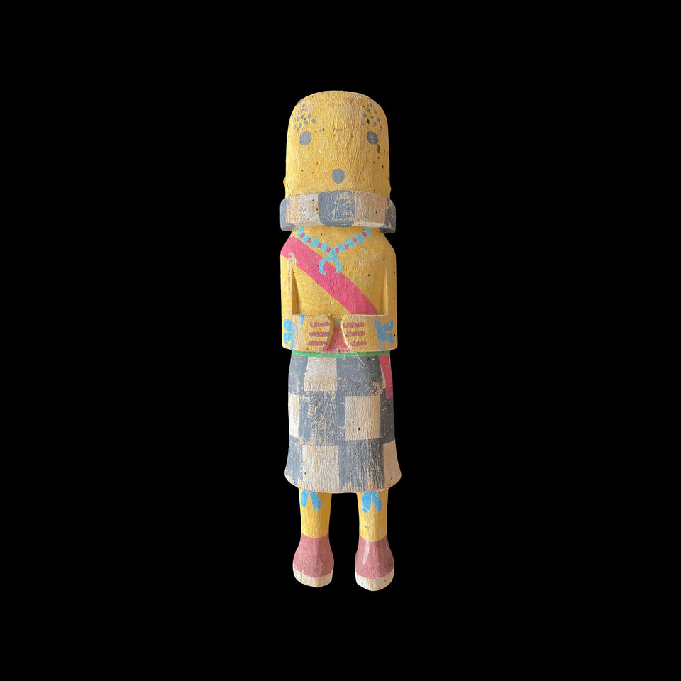 Poupée Kachina Hopi d'Arizona "Cricket" en Bois de Peuplier Sculpté (Etats-Unis) - Années 1950/1960