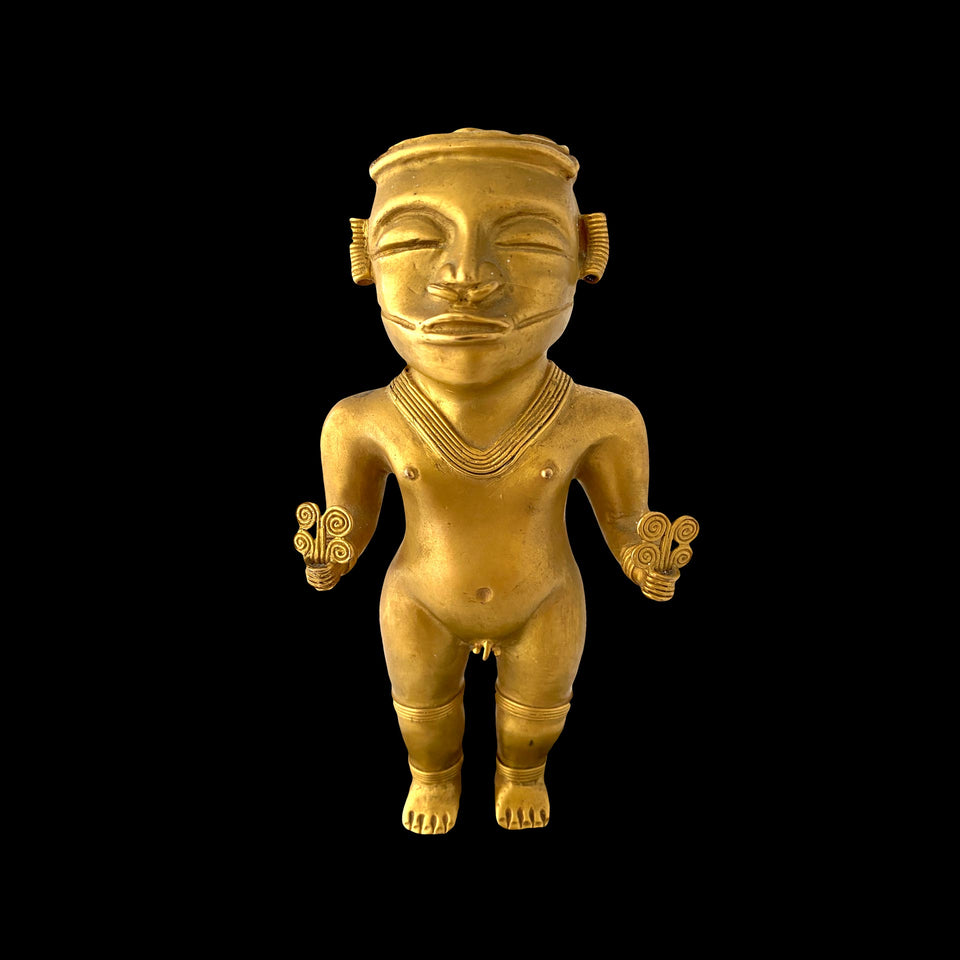 Statuette Chamanique Taïrona en Tumbaga (Colombie) - XIe à XIIIe siècle