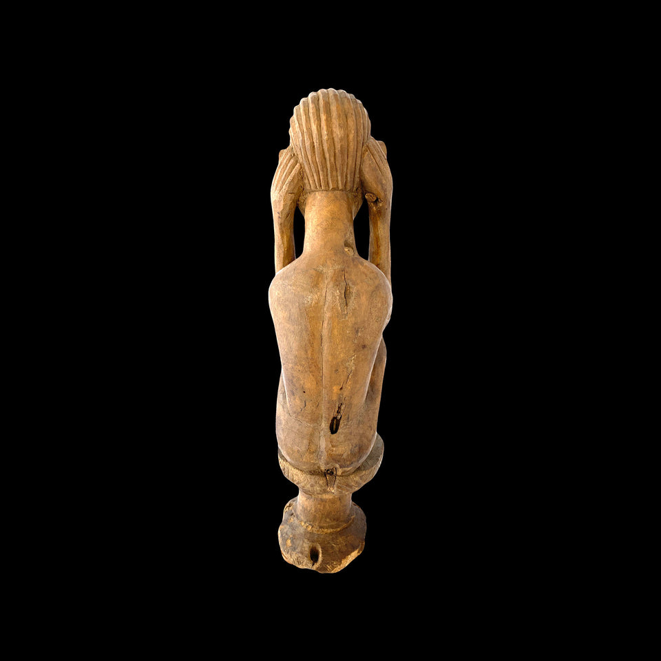 Statuette Songyé en Bois Clair (République Démocratique du Congo) - Années 1930