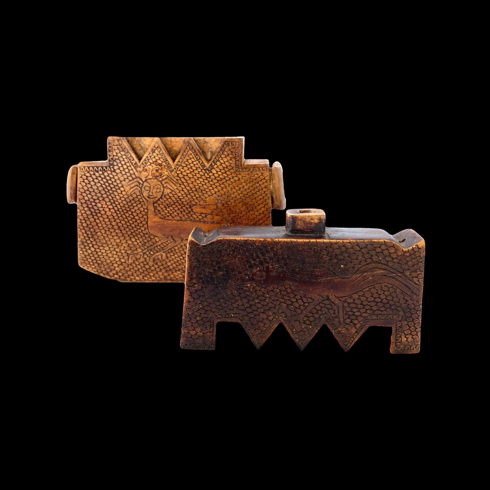 Tabatière Sumba en Bois et Corne (Indonésie) - Années 1950