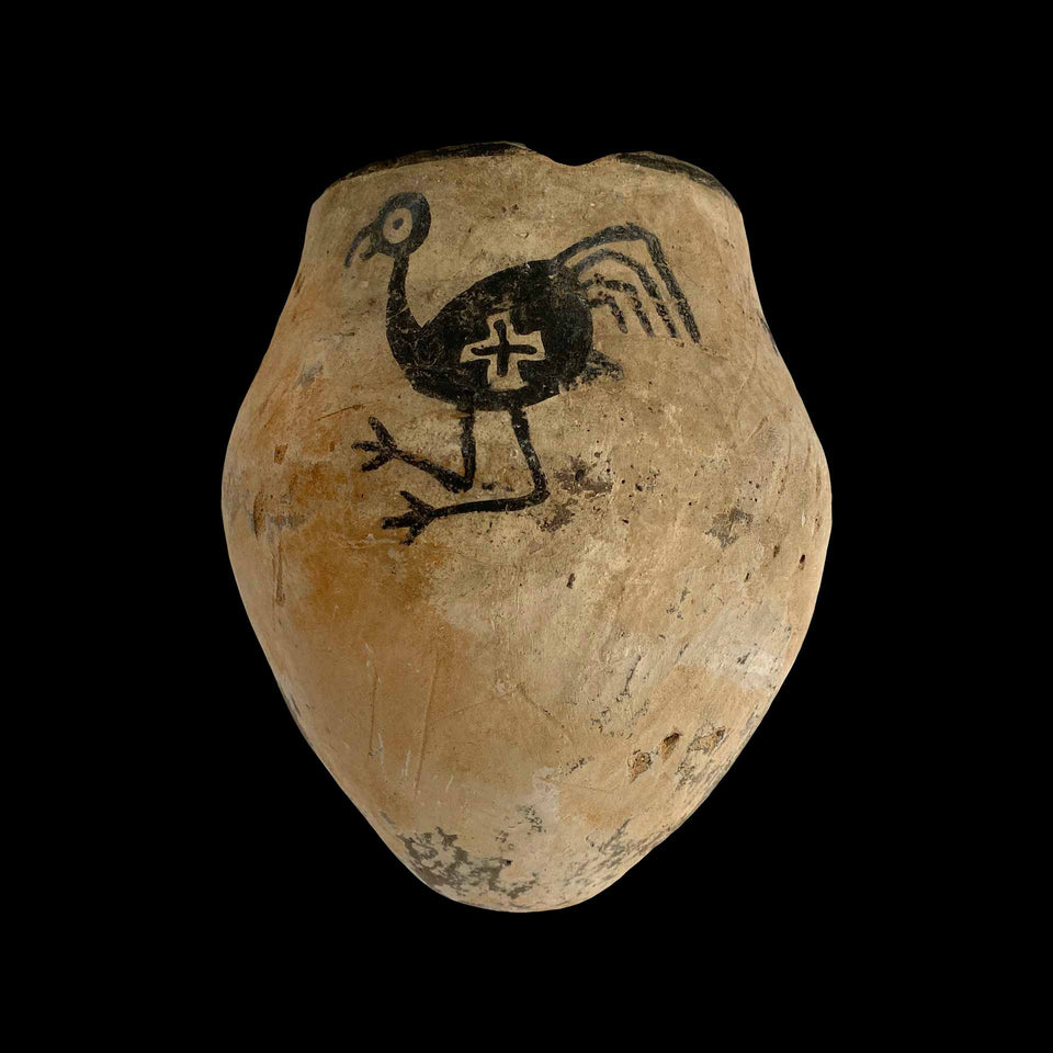 Vase « Oiseaux » Navajo en Terre-Cuite (Amérique du Nord) - Fin du XIXe siècle