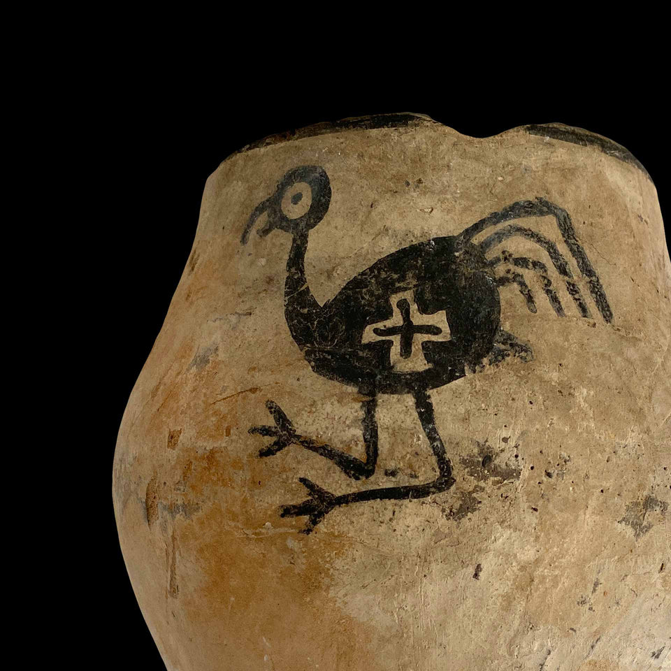 Vase « Oiseaux » Navajo en Terre-Cuite (Amérique du Nord) - Fin du XIXe siècle