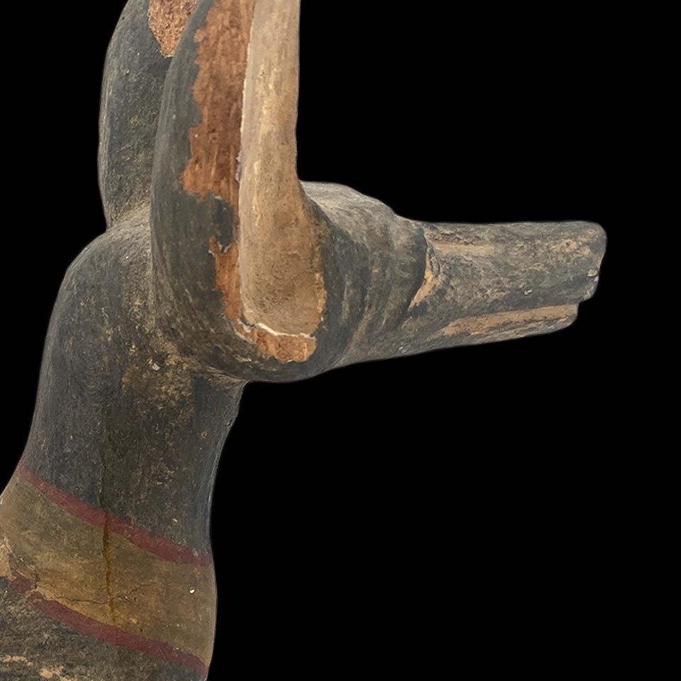 Anubis en Bois Sculpté (Egypte) - Période Romaine (Ier à IIIe siècle)