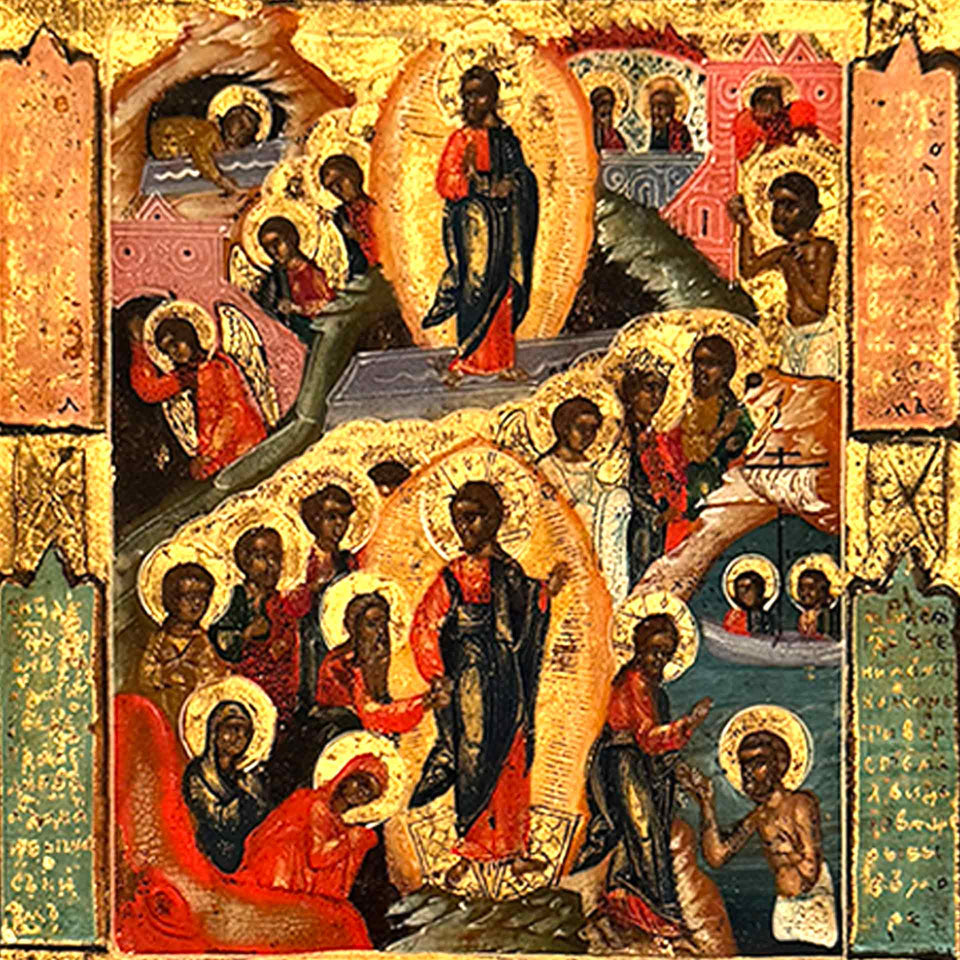 Icône des Douze Fêtes (Russie) - XIXe siècle