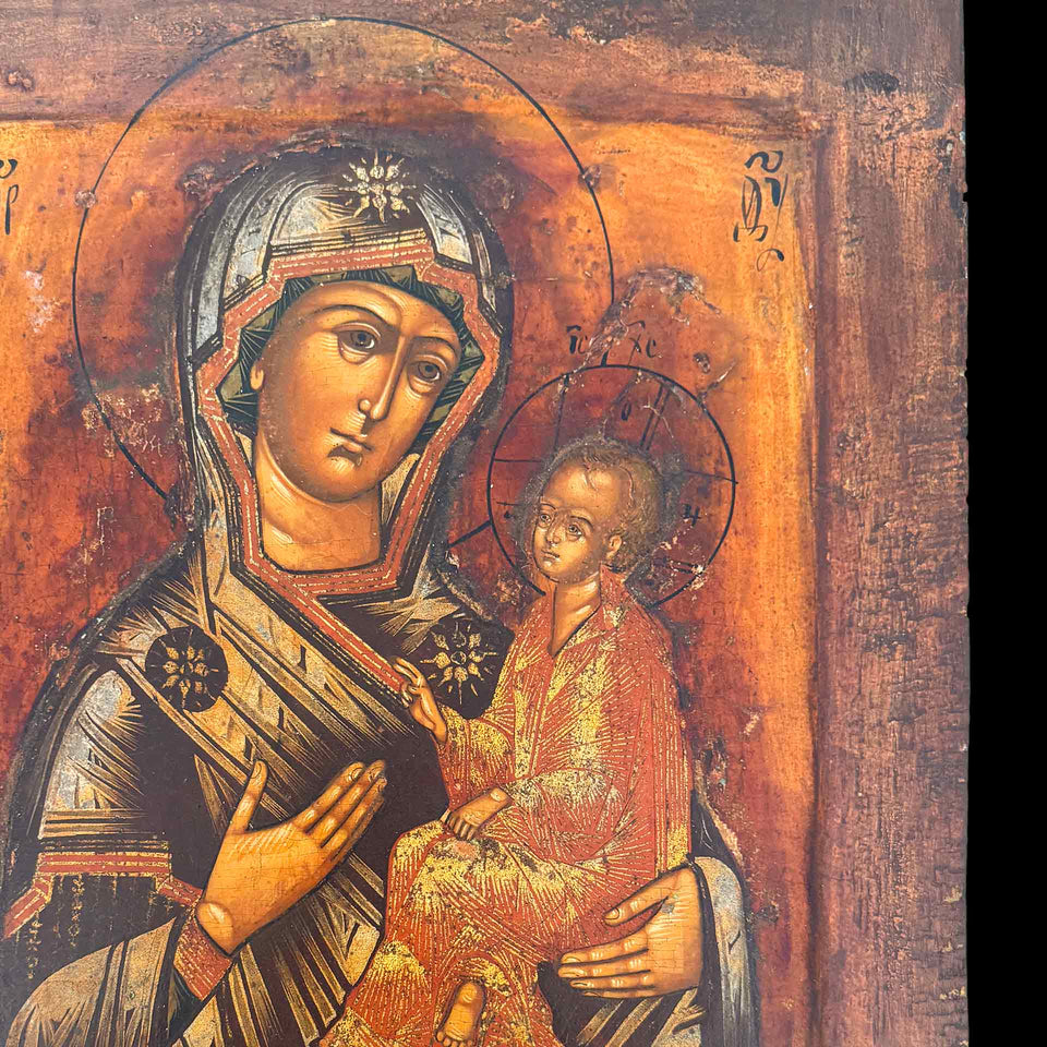 Icône Vierge à l'Enfant (Tikhvine - Russie) - XIXe siècle