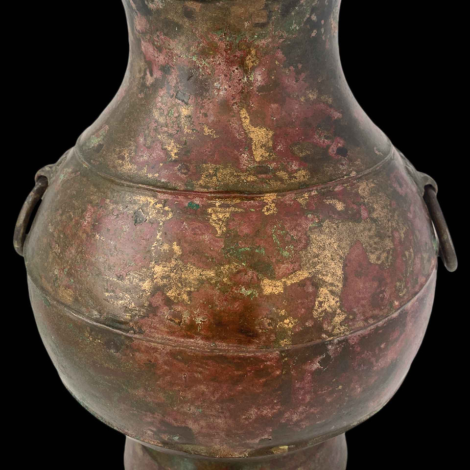 Vase en Bronze "Hu" (Chine) - Dynastie des Han (206 Avant à 220 Après JC)