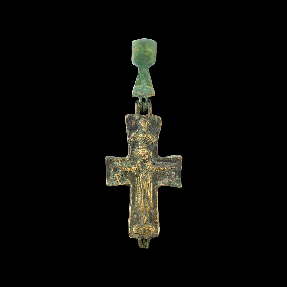 Croix en Encolpion en Bronze (Byzance) - XIIIe à XIVe siècle