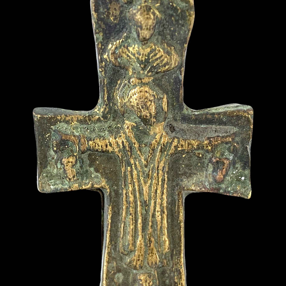 Croix en Encolpion en Bronze (Byzance) - XIIIe à XIVe siècle