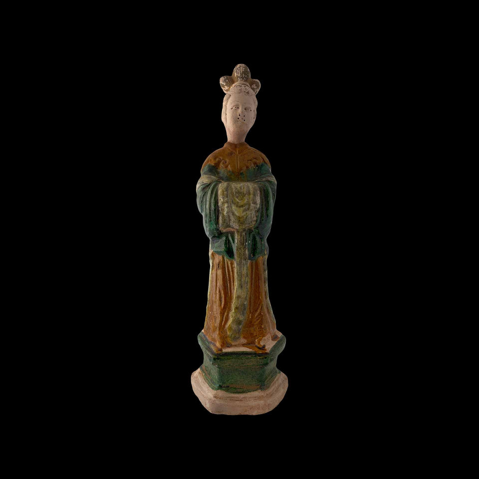 Dame de Cour en Céramique Émaillée (Chine) - XIVe/XVIIe siècle (Dynastie Ming)