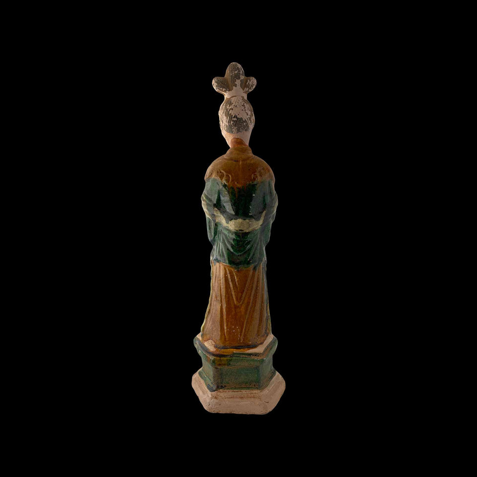 Dame de Cour en Céramique Émaillée (Chine) - XIVe/XVIIe siècle (Dynastie Ming)