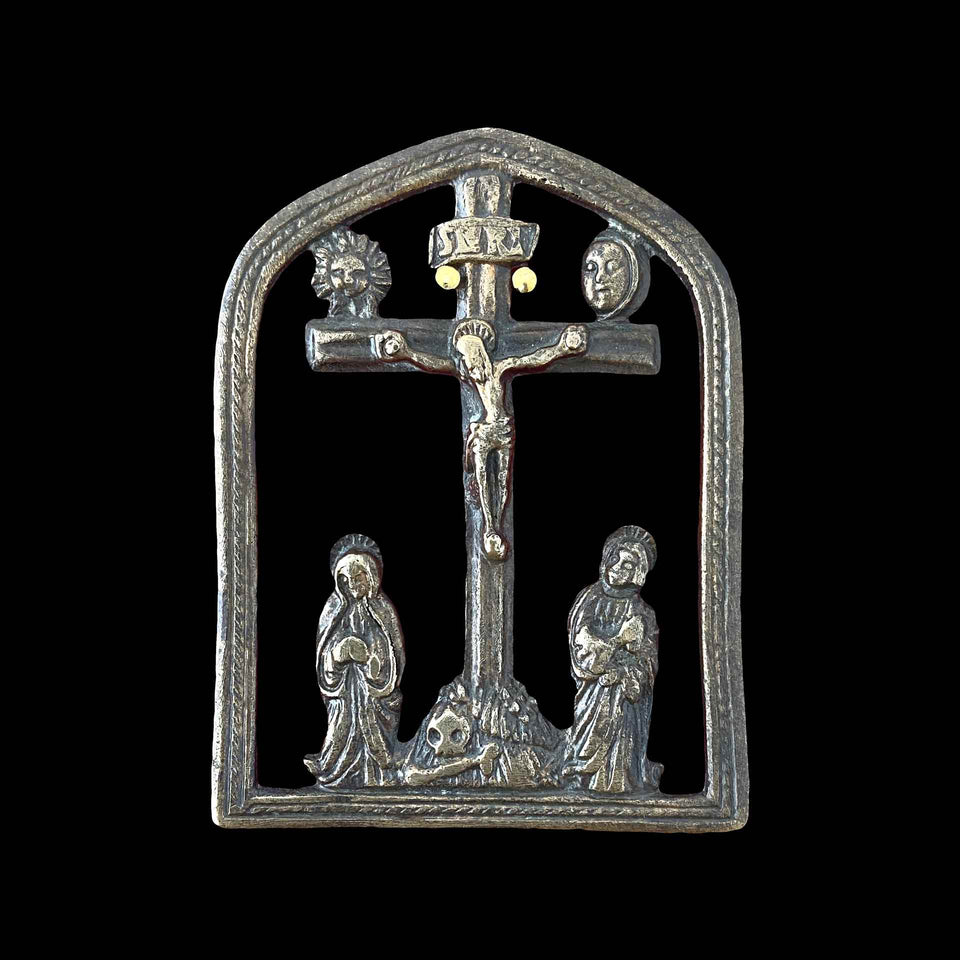 Elément de Baiser de Paix en Bronze (France) - XVe siècle