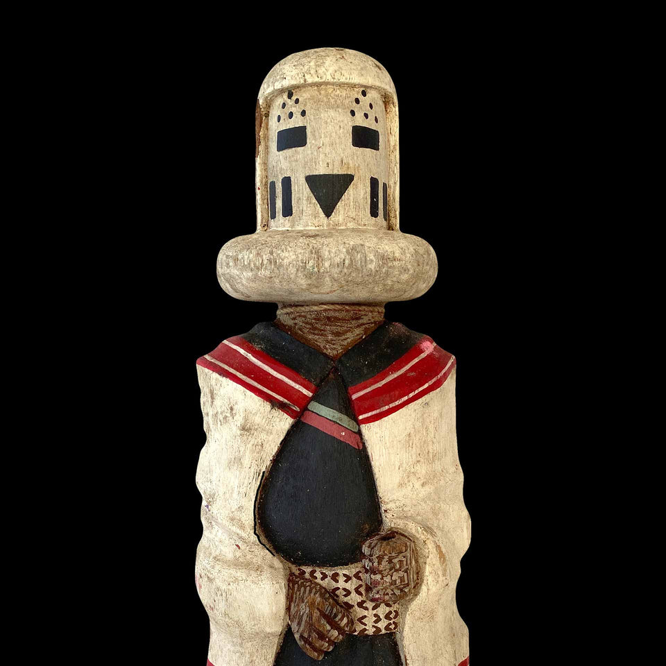 Kachina Hopi "Fantôme" en Bois de Peuplier (USA) - Années 1940/1950