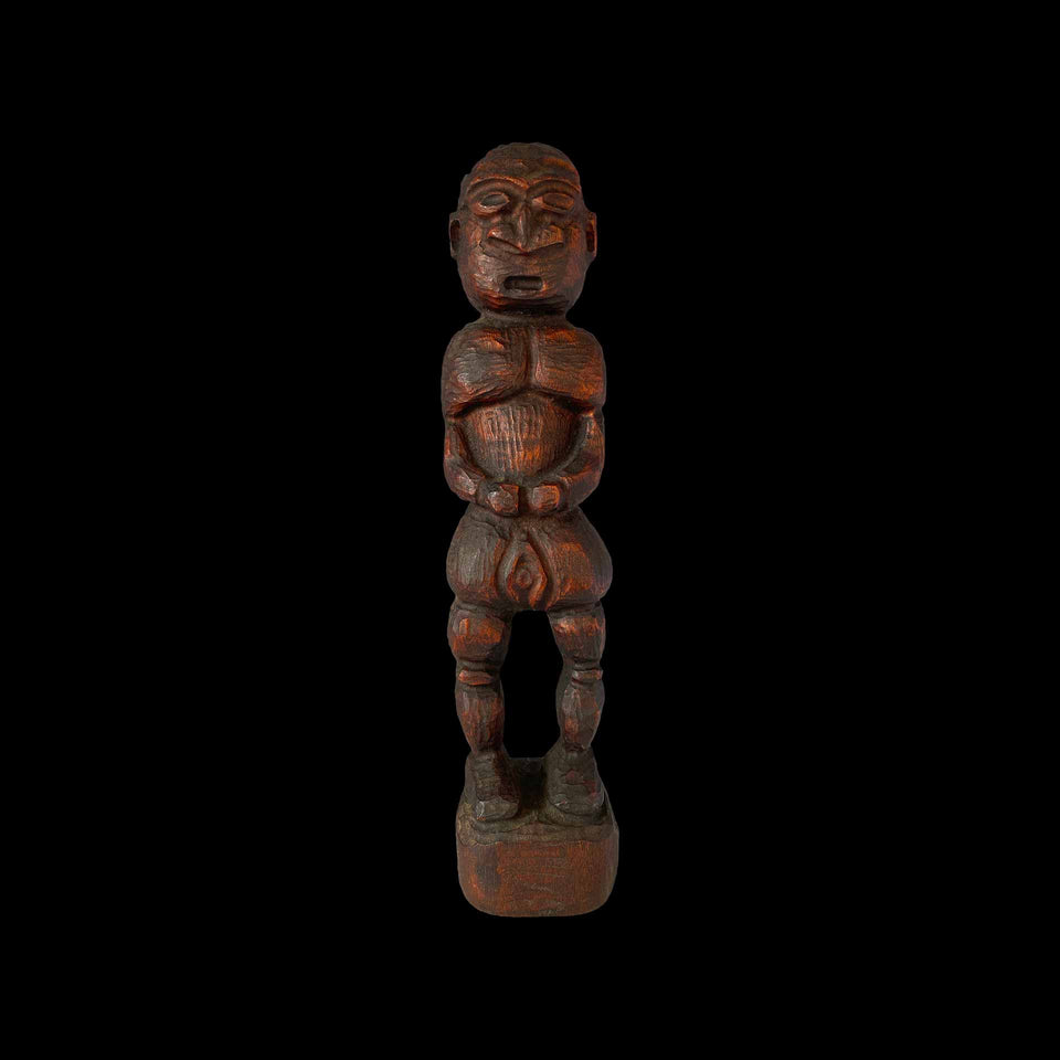 Fétiche Rituel Kanak en Bois Sculpté (Nouvelle-Calédonie) - XXe siècle