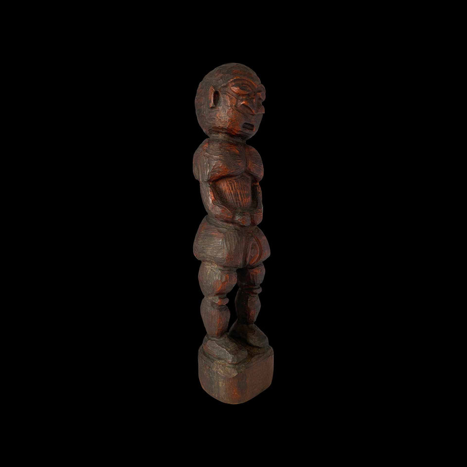 Fétiche Rituel Kanak en Bois Sculpté (Nouvelle-Calédonie) - XXe siècle