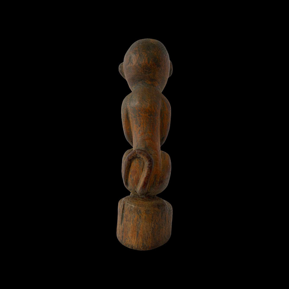 Fétiche Rituel « Singe » en Bois Sculpté (Birmanie) - Début du XXe siècle