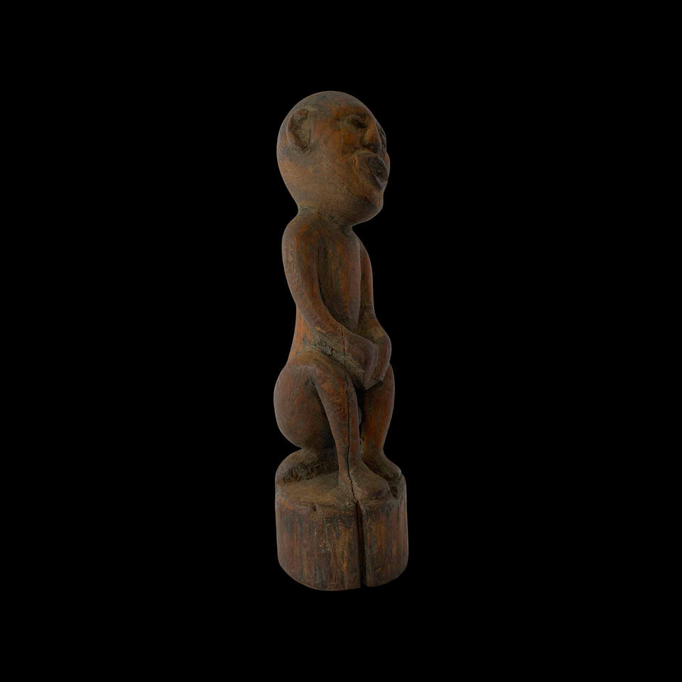 Fétiche Rituel « Singe » en Bois Sculpté (Birmanie) - Début du XXe siècle