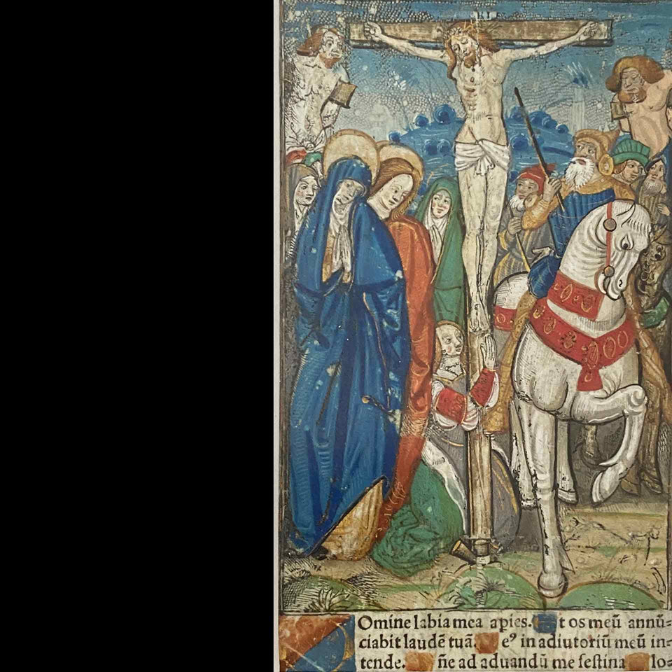 Folio sur Vélin "Crucifixion" (France) - Début du XVIe Siècle