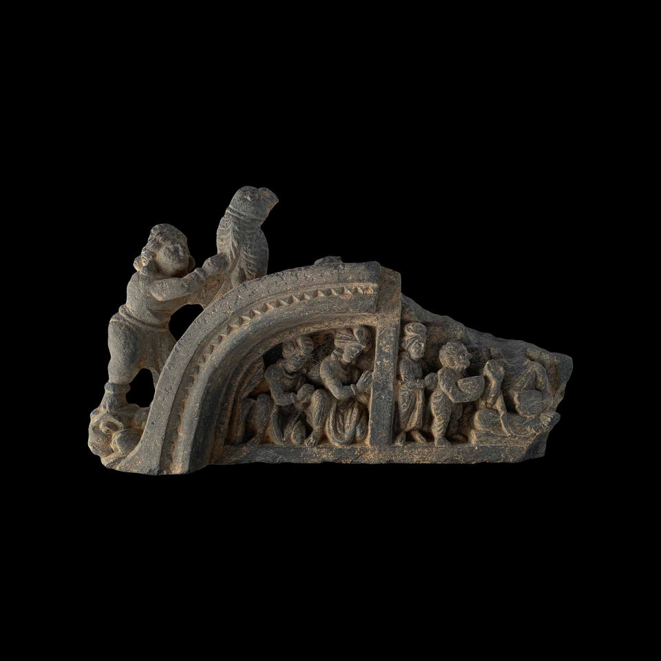 Frise Gandhara en Schiste Gris (Gréco-Bouddhique) - Ier/Ve siècle