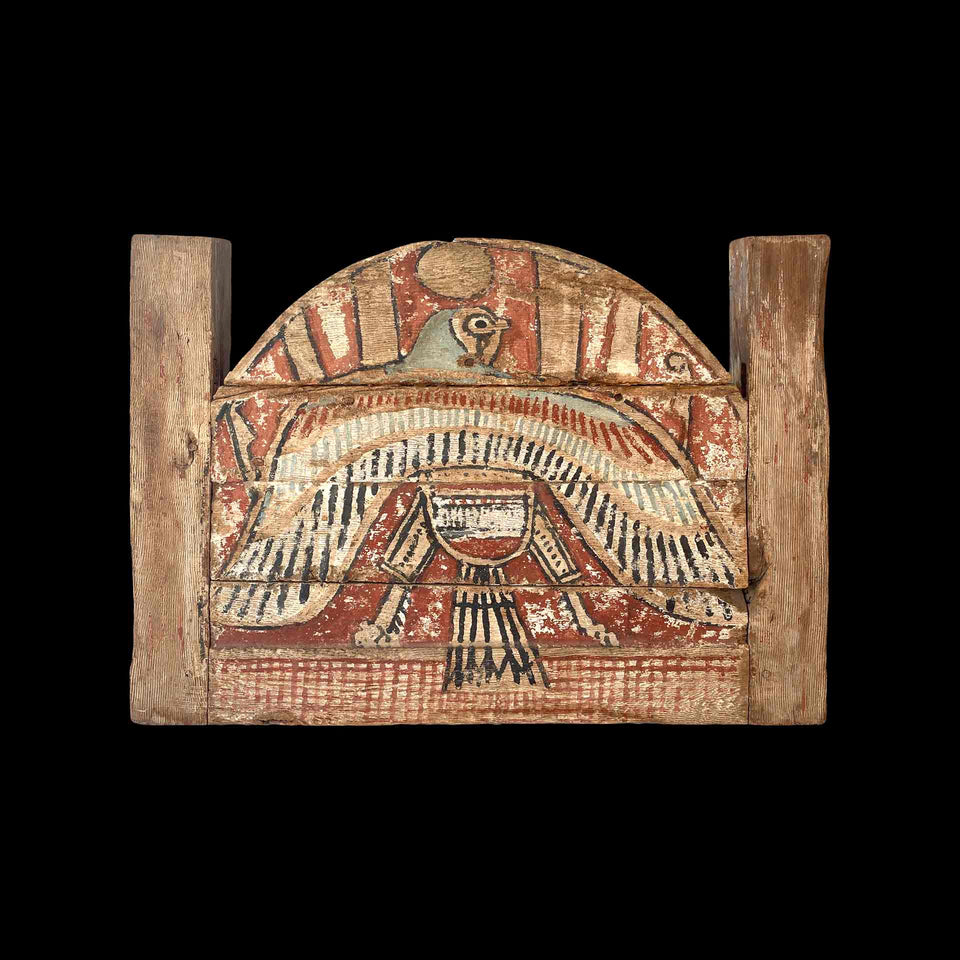 Haut de Meuble de Sarcophage en Bois (Egypte) - VIe siècle avant JC (XXVIe Dynastie)