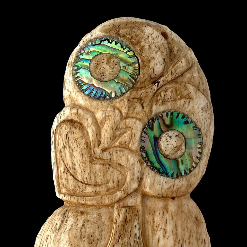 Hei-Tiki en Os de Buffle et Nacre (Polynésie) - Milieu du XXe siècle