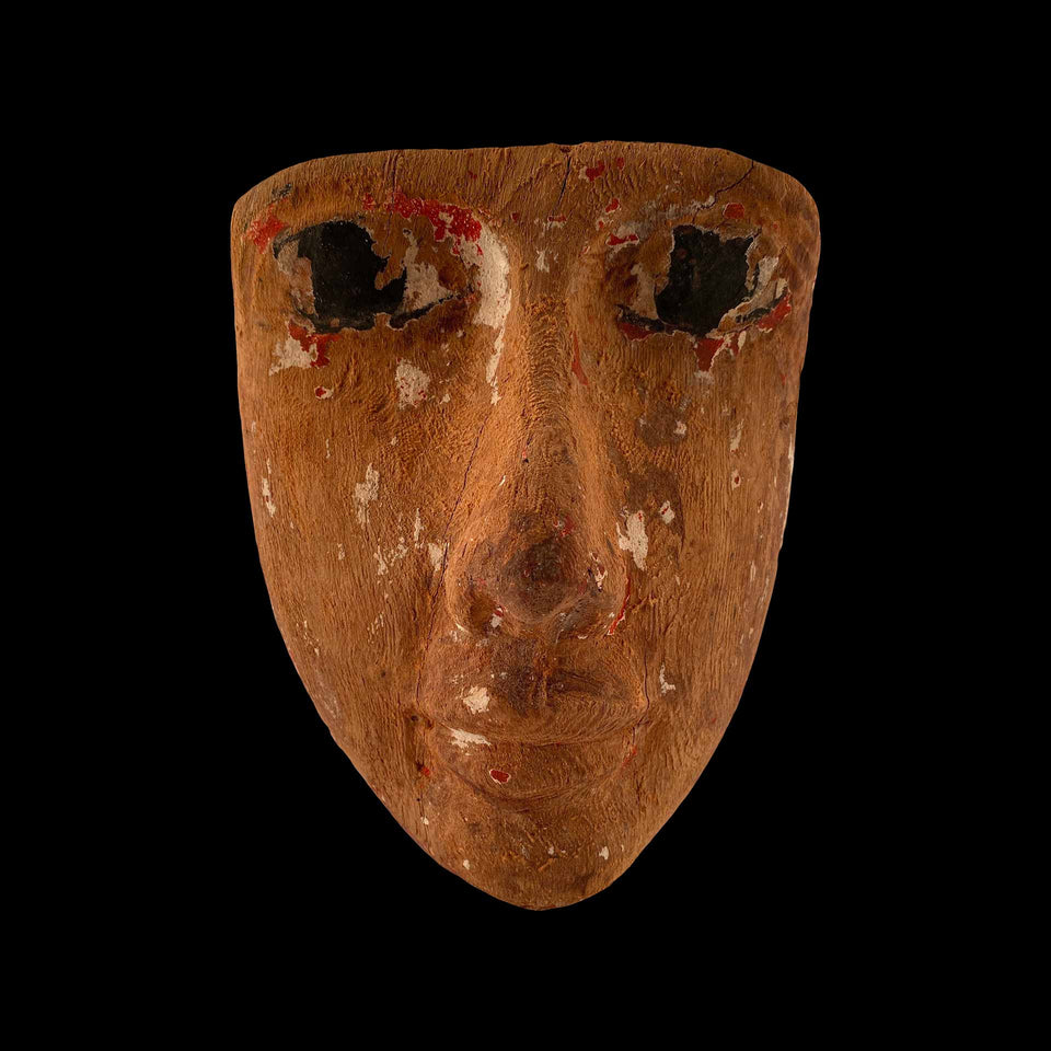 Masque Funéraire en Bois Sculpté (Égypte) - XVIe/Xe avant JC (Nouvel Empire)