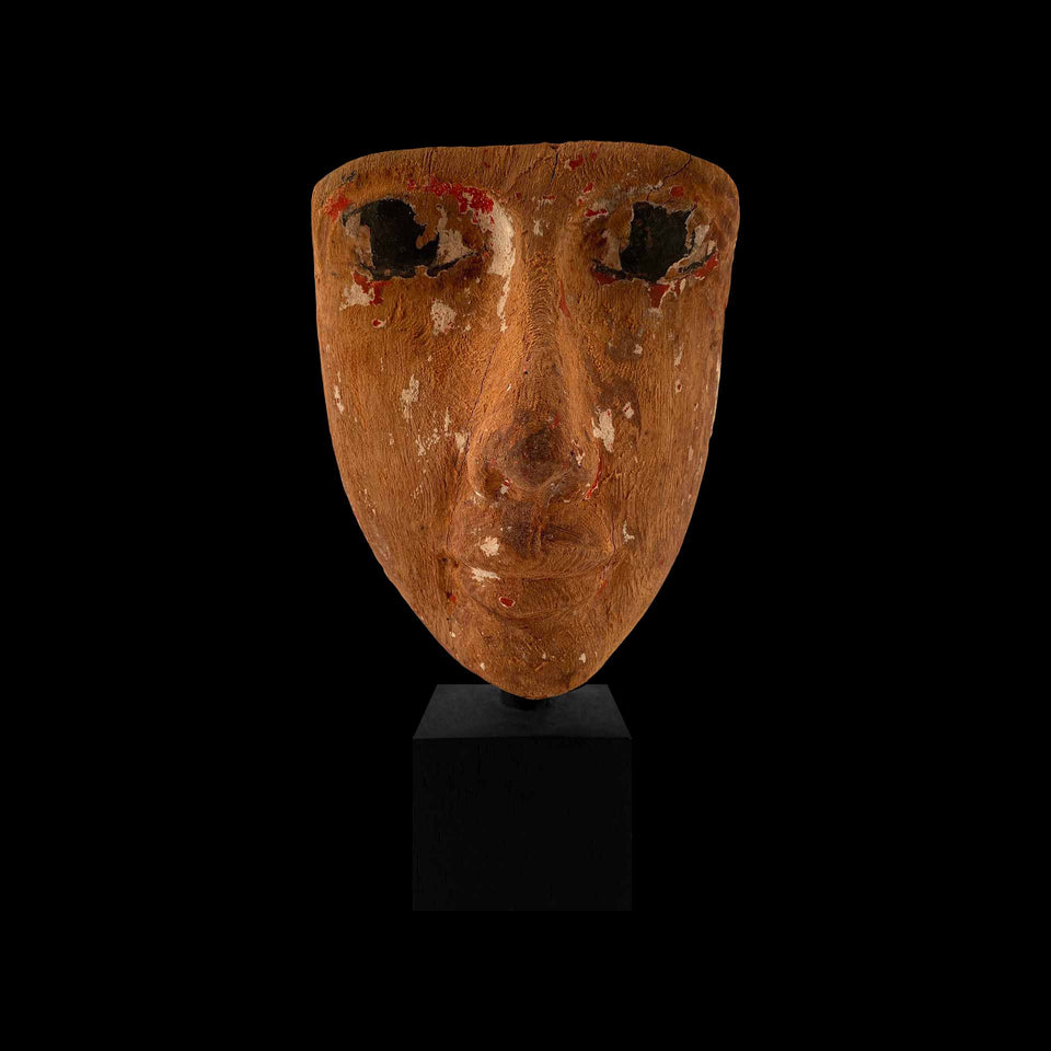 Masque Funéraire en Bois Sculpté (Égypte) - XVIe/Xe avant JC (Nouvel Empire)