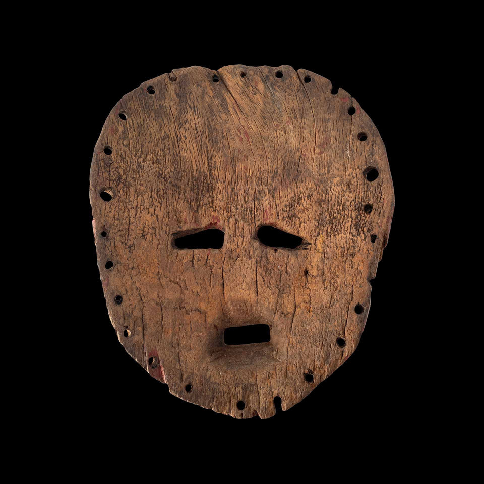 Masque Rituel Eskimo en Bois Sculpté (Alaska) - Fin du XIXe/Début du XXe siècle