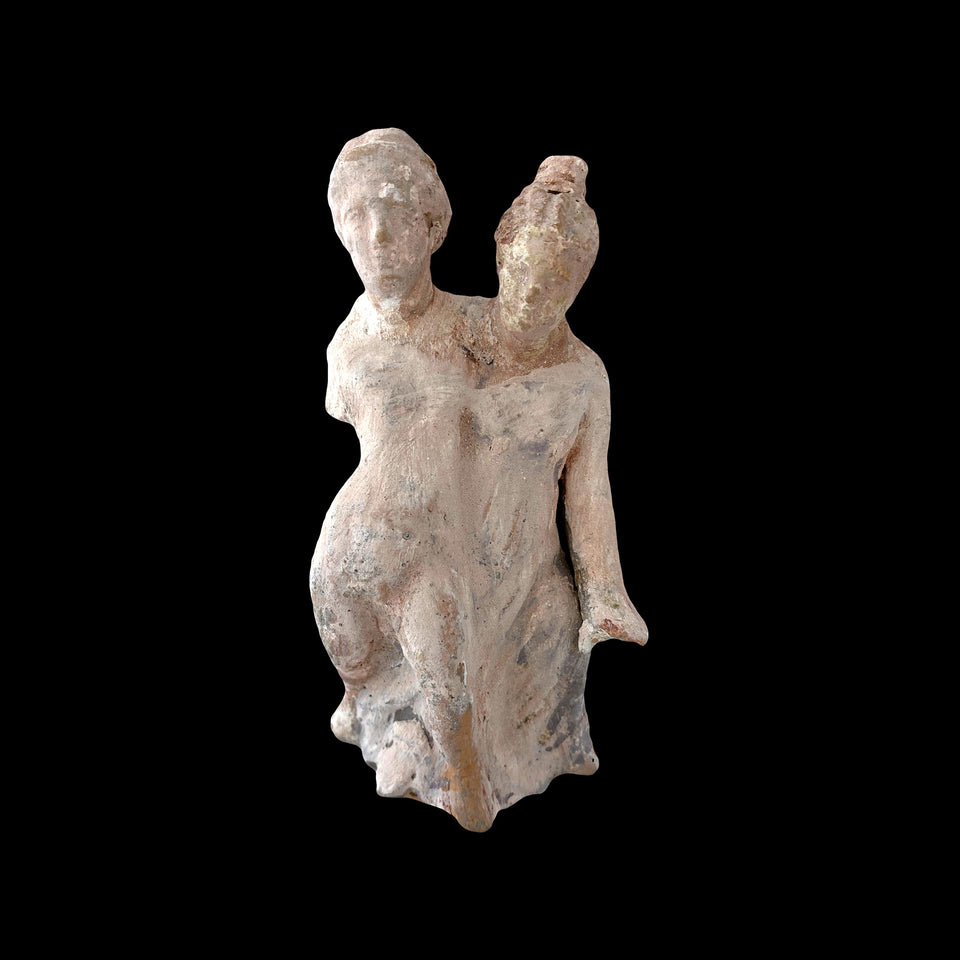 Nymphe et Satyre en Terre-Cuite (Rome) - Environ 2000 ans