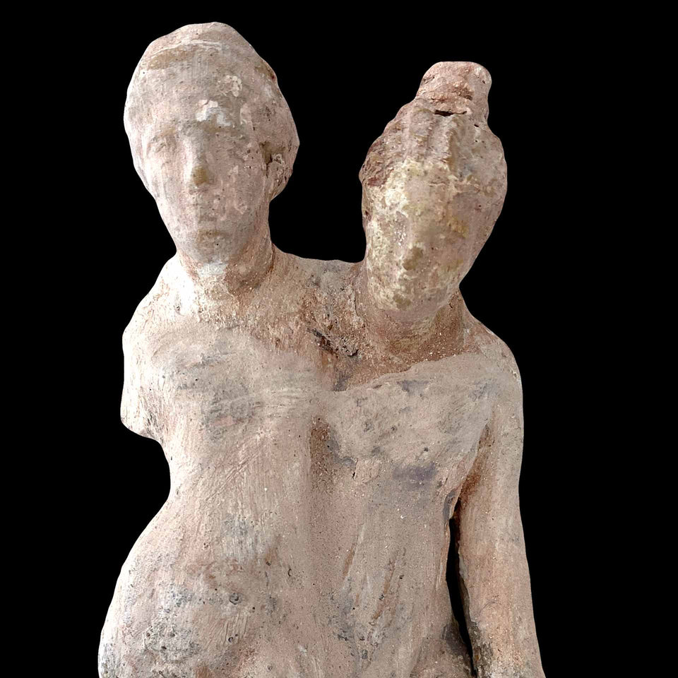 Nymphe et Satyre en Terre-Cuite (Rome) - Environ 2000 ans