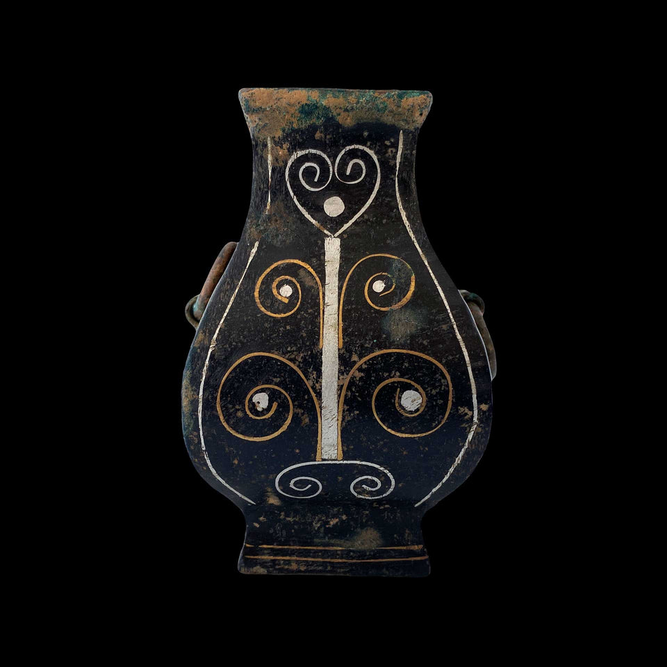 Petit Vase en Bronze Emaillé (Chine) - Dynastie des Tang (618 à 907)