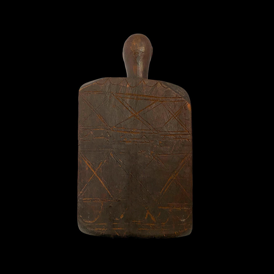 Planche à Coton de Sumba en Bois Sculpté (Indonésie) - XXe siècle