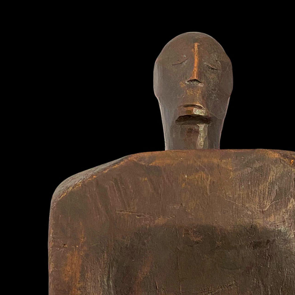 Planche à Coton de Sumba en Bois Sculpté (Indonésie) - XXe siècle